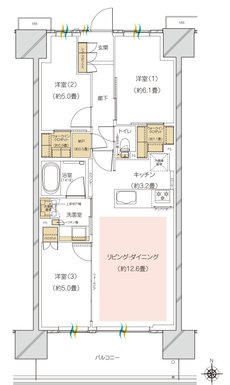 ハイムスイート高崎 ザ・レジデンス 間取り N-type