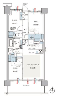 ＣＥＮＴＲＡＬ　ＡＩＲ　ＣＩＴＹ　ＲＥＳＩＤＥＮＣＥ　II 間取り O2タイプ