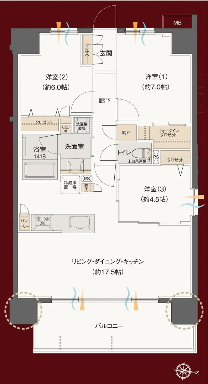 レーベン別府 THE PHILOSOPHIA 間取り A type