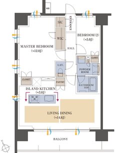 レーベン長町 THE GATE 間取り Aタイプ（セレクトプラン）