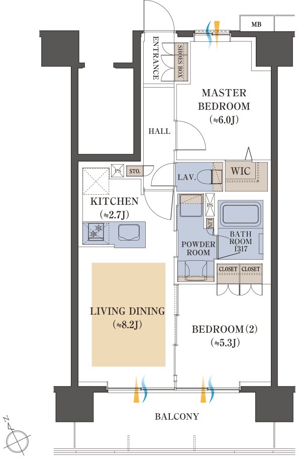 レーベン長町 THE GATE 間取り Dタイプ