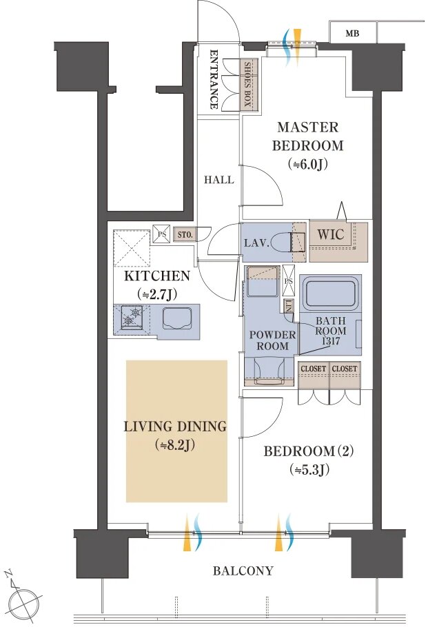 レーベン長町 THE GATE 間取り Dタイプ（セレクトプラン02）