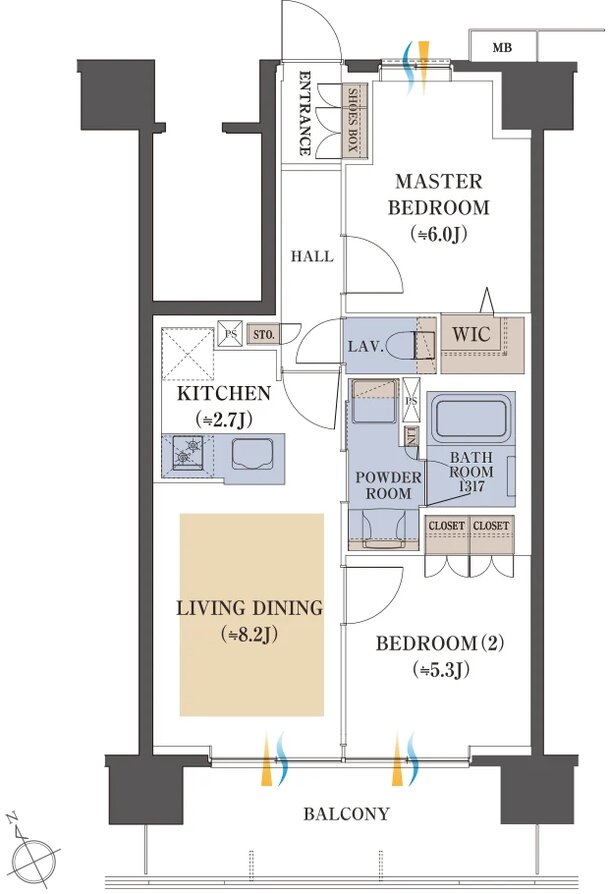 レーベン長町 THE GATE 間取り Dタイプ（セレクトプラン02）