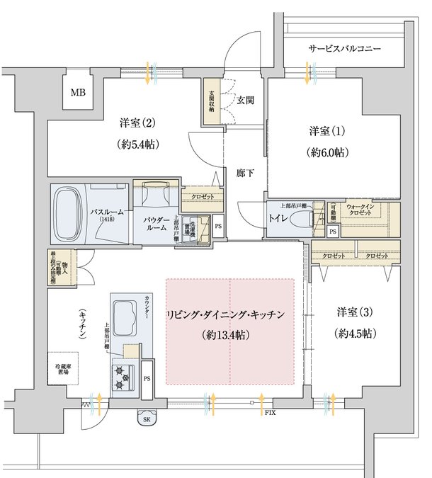 プレサンス レイズ 福島海老江 STATION RESIDENCE 間取り Cタイプ