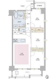 イノバス大濠公園 間取り Bタイプ