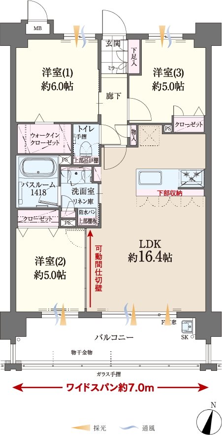 ファーネスト桜並木駅レジスタ 間取り E type