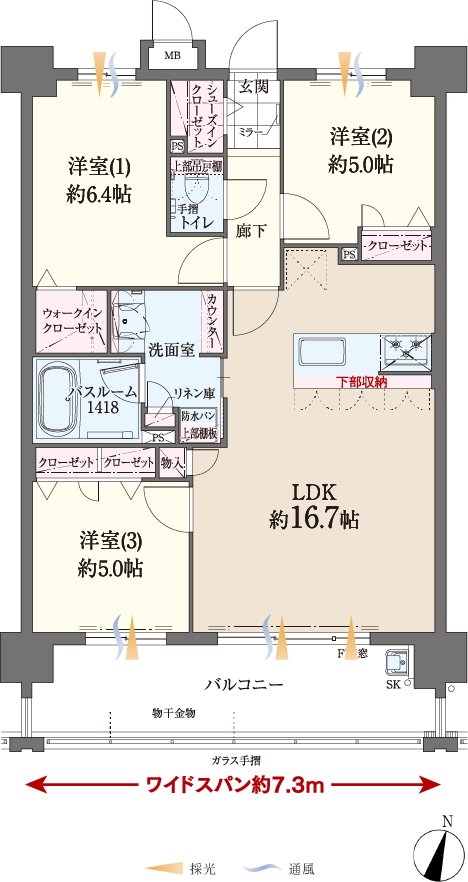 ファーネスト桜並木駅レジスタ 間取り D type