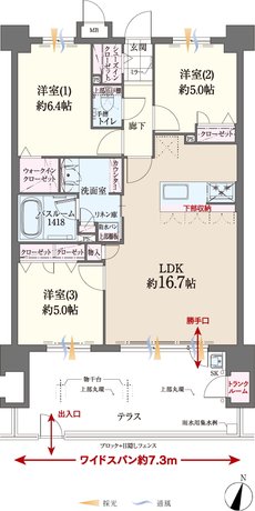 ファーネスト桜並木駅レジスタ 間取り D1 type