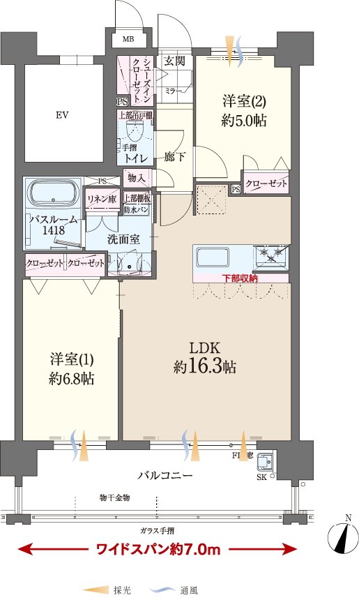 ファーネスト桜並木駅レジスタ 間取り B type（MENU1）