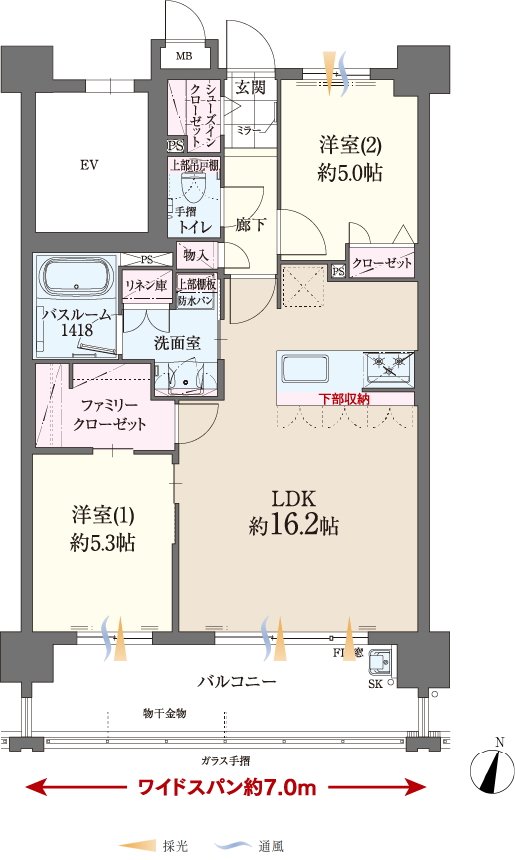 ファーネスト桜並木駅レジスタ 間取り B type（MENU2）