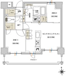 レーベン東戸塚 間取り B2 type