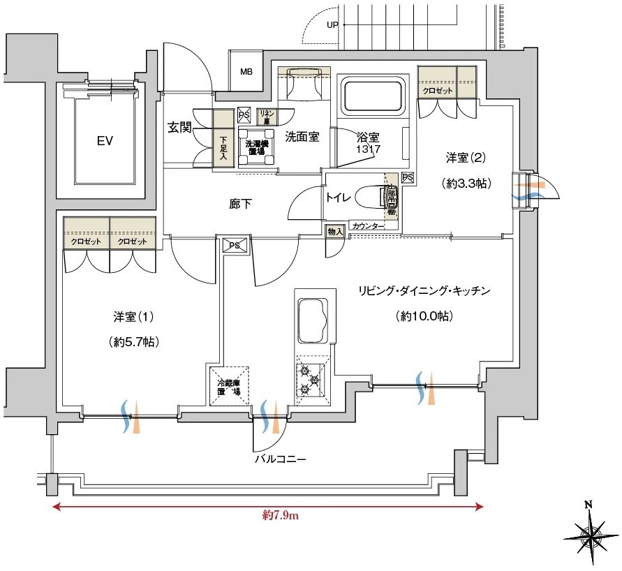 レーベン東戸塚 間取り D type