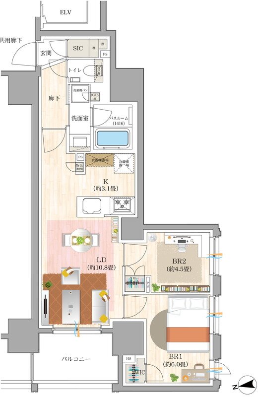 イノバス大井町 間取り A1タイプ