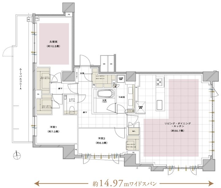 ディアナコート永福町翠景 間取り Tr TYPE