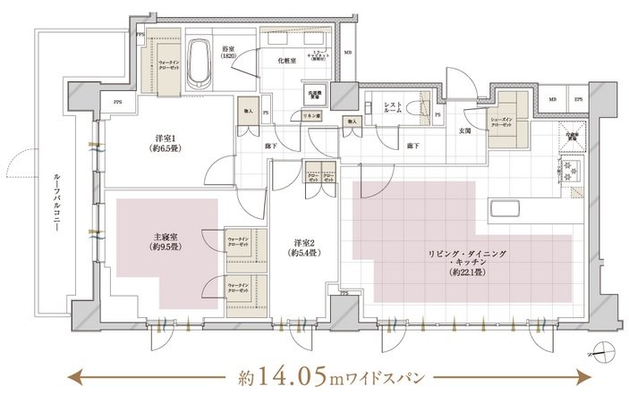 ディアナコート永福町翠景 間取り Sr TYPE