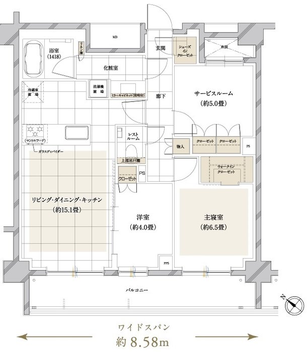 ディアナコート学芸大学テラス 間取り B type