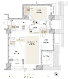 ディアナコート学芸大学テラス 間取り Jr type