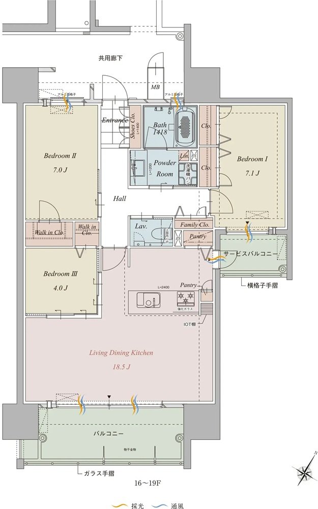 グランドパレス平之町タワー 間取り D’ type