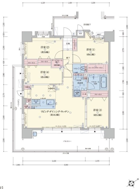 アメイズ唐津 城下の邸 間取り A type
