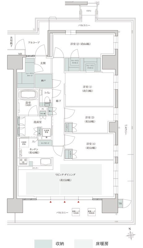 トモニアルシティ 間取り A-Kタイプ