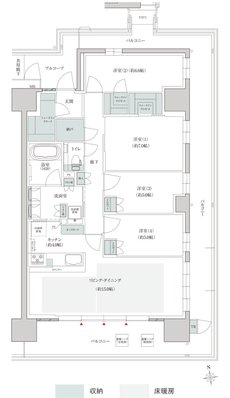 トモニアルシティ 間取り A-Kタイプ
