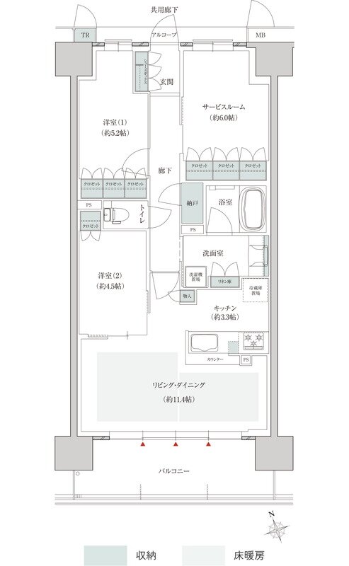 トモニアルシティ 間取り D-Cタイプ