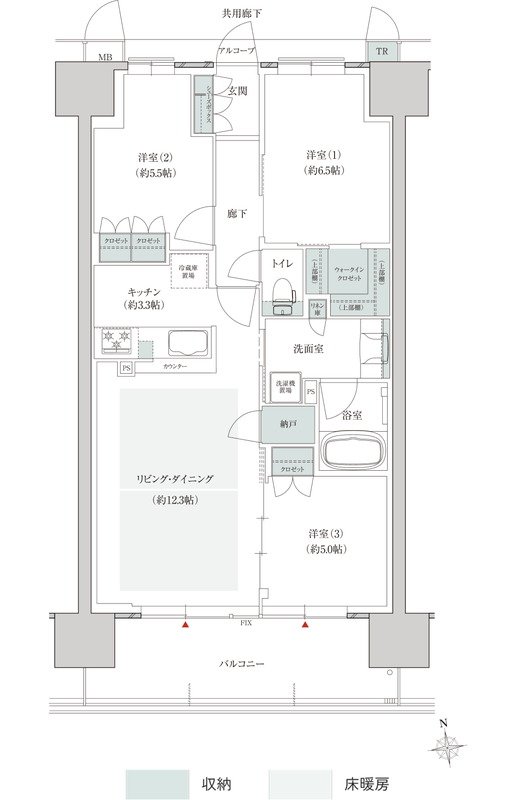 トモニアルシティ 間取り A-Iタイプ