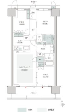 トモニアルシティ 間取り A-Iタイプ