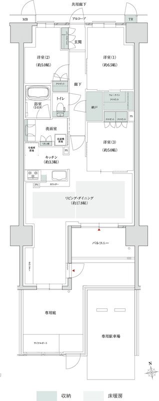 トモニアルシティ 間取り A-Hgタイプ