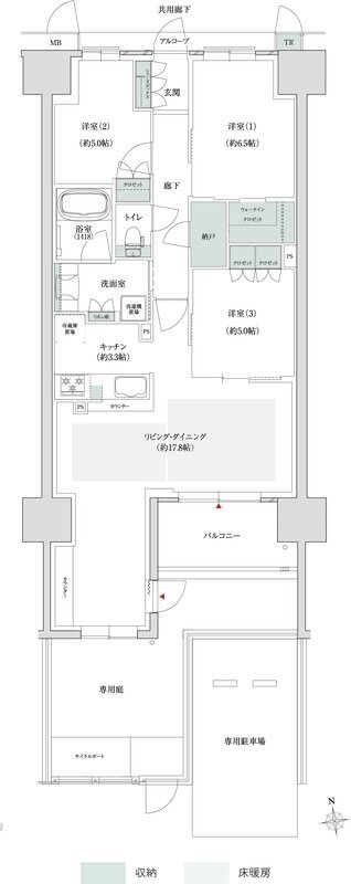 トモニアルシティ 間取り A-Hgタイプ