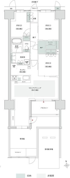 トモニアルシティ 間取り A-Hgタイプ