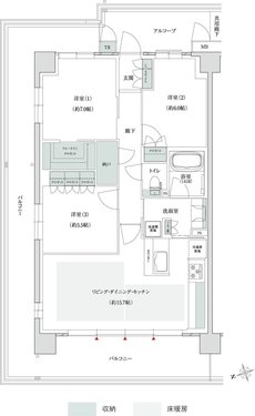 トモニアルシティ 間取り E-Aタイプ