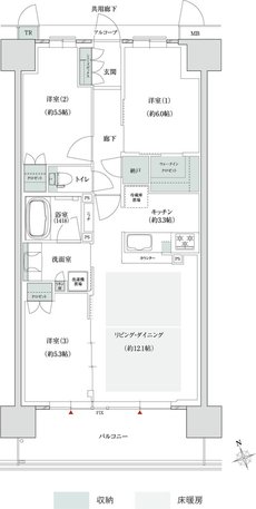 トモニアルシティ 間取り D-Eタイプ