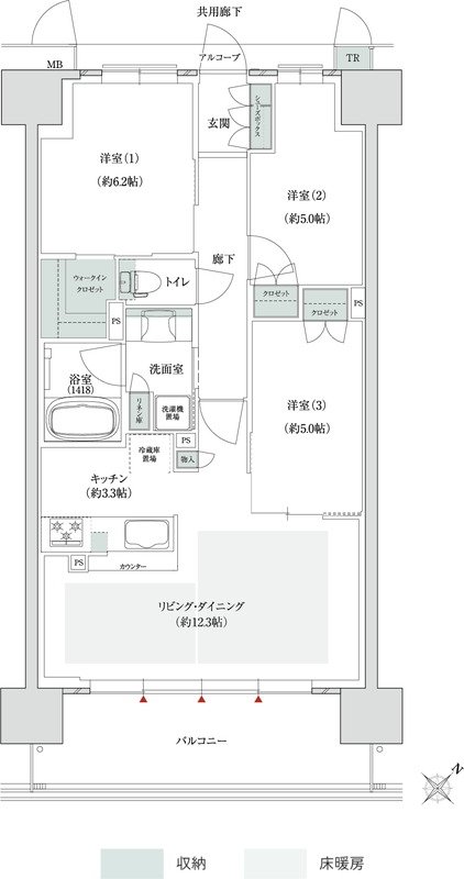 トモニアルシティ 間取り F-Dタイプ