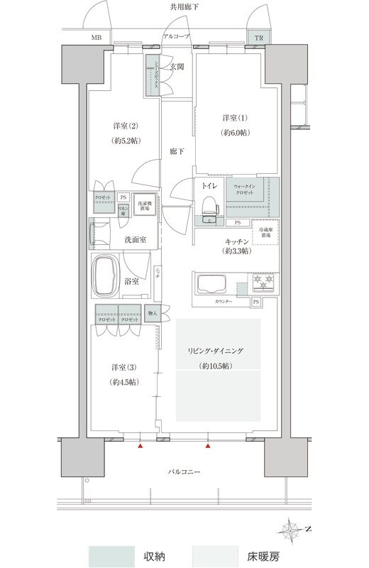 トモニアルシティ 間取り C-Dタイプ