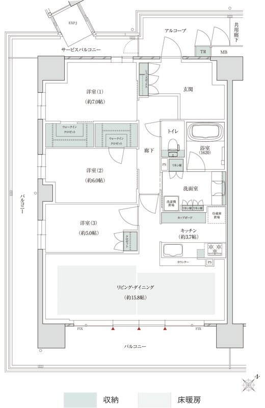 トモニアルシティ 間取り F-Aタイプ