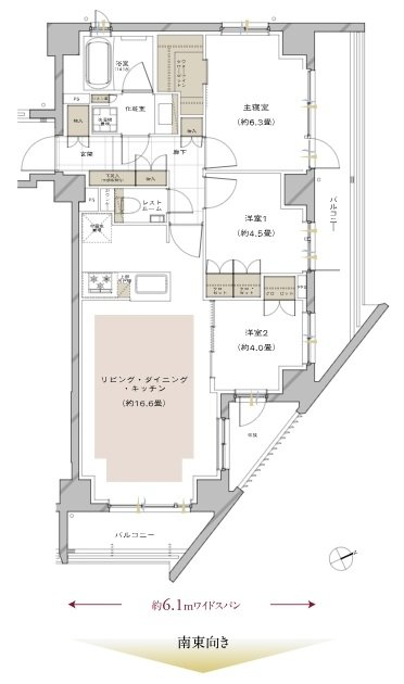 ピアース世田谷上町レジデンス 間取り G type