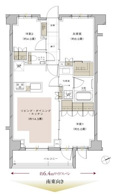 ピアース世田谷上町レジデンス 間取り C type