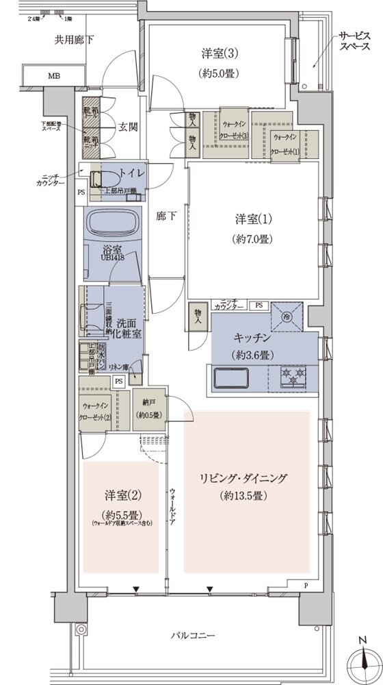 プラウド田無サウスアベニュー 間取り M type