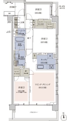 プラウド田無サウスアベニュー 間取り M type