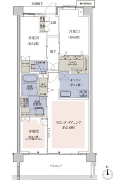 プラウド田無サウスアベニュー 間取り L type