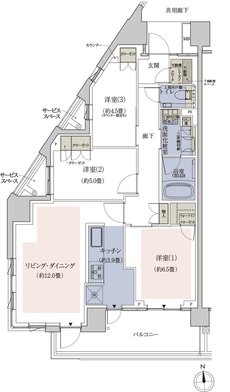 プラウド田無サウスアベニュー 間取り A type