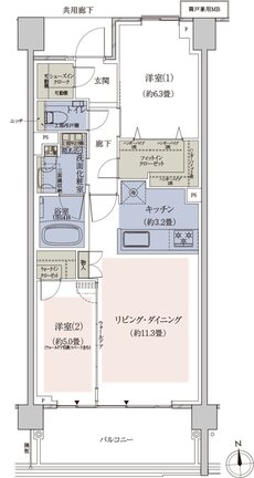 プラウド田無サウスアベニュー 間取り B type
