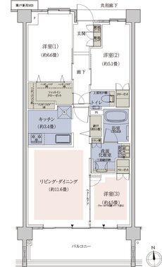 プラウド田無サウスアベニュー 間取り K type