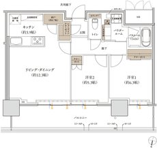 久留米ザ・タワー レジデンシャル 間取り G(a) TYPE
