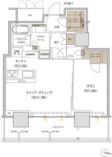 久留米ザ・タワー レジデンシャル 間取り G(l) TYPE