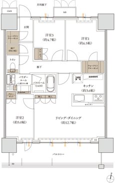 久留米ザ・タワー レジデンシャル 間取り G(f) TYPE