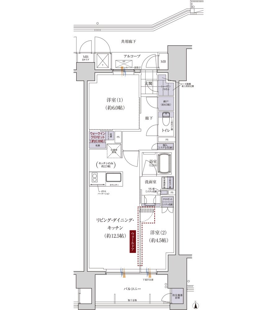 グランクレア名古屋庄内通 間取り C TYPE