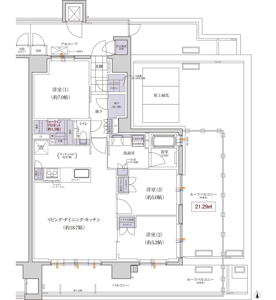 グランクレア名古屋庄内通 間取り Lr TYPE