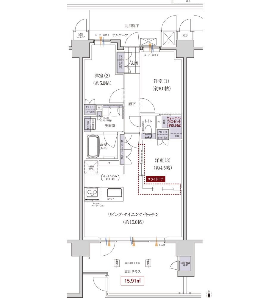 グランクレア名古屋庄内通 間取り Bt TYPE